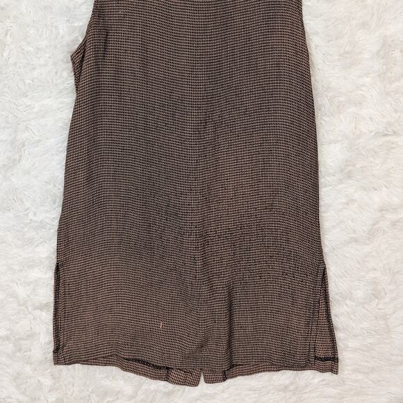 90s Vintage Sleeveless High Neck Top Black and Pink Small Briggs New York - Picture 11 of 11